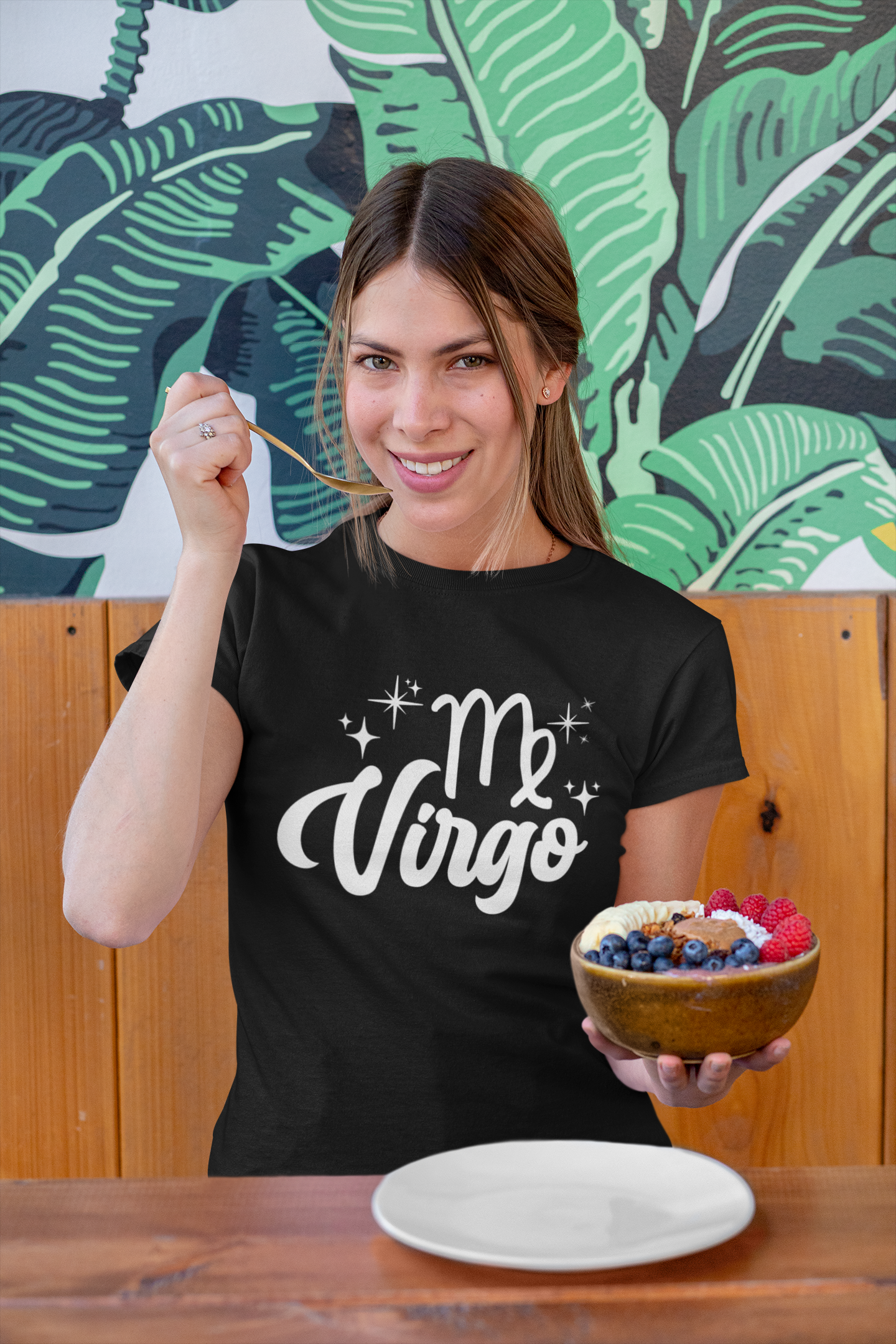 Virgo Zodiac Tshirt - White Design image 1