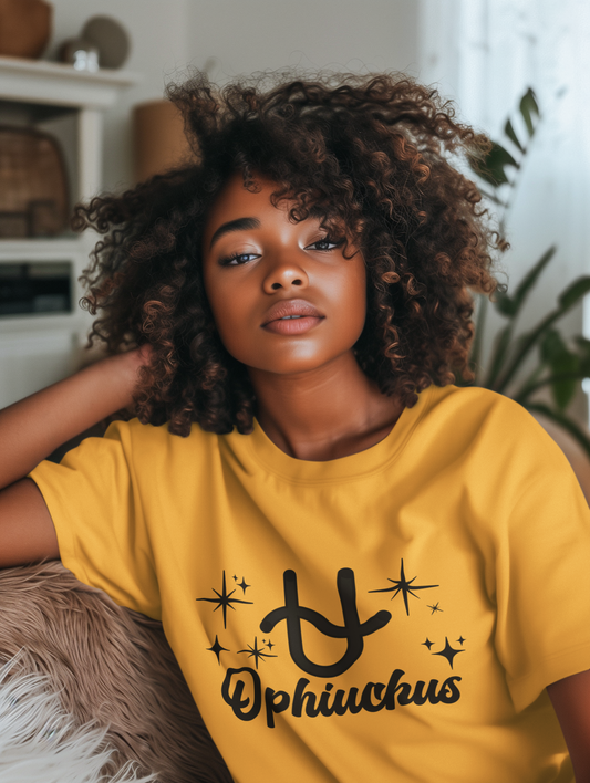 Ophiuchus Zodiac T-Shirt | The 13th Sign. Unbothered. Black Design