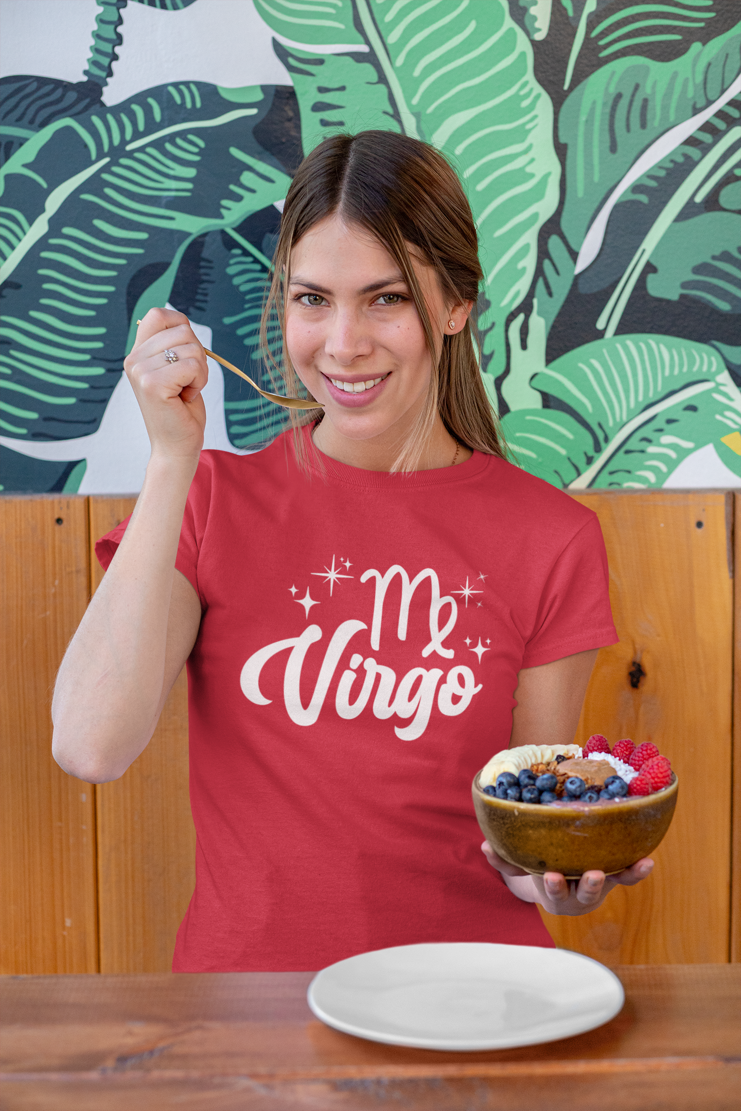 Virgo Zodiac Tshirt - White Design image 2