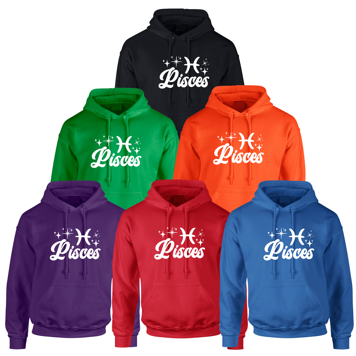 Pisces Zodiac Hoodie | Deep Feels. Deeper Drip. White Design