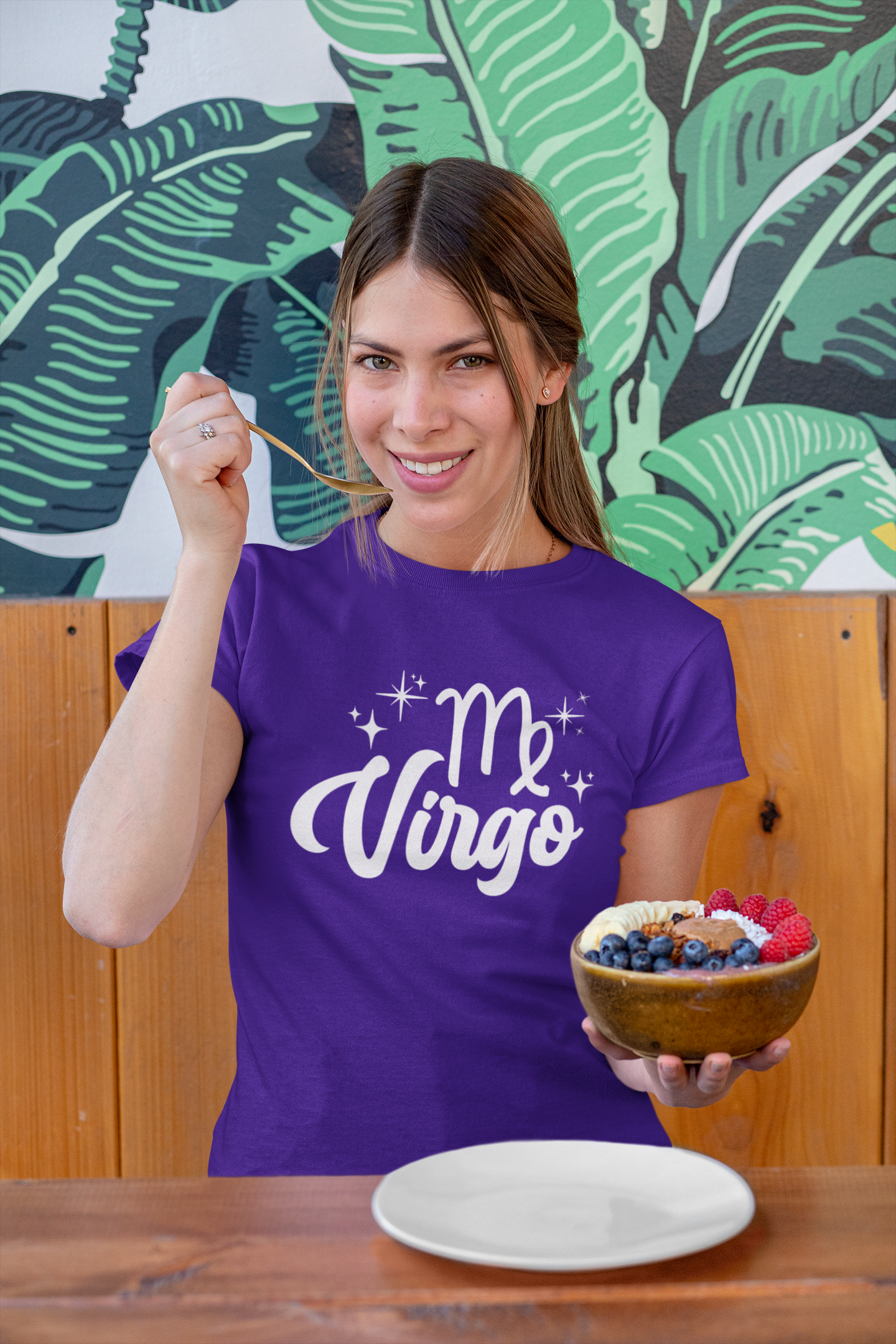 Virgo Zodiac Tshirt - White Design image 0